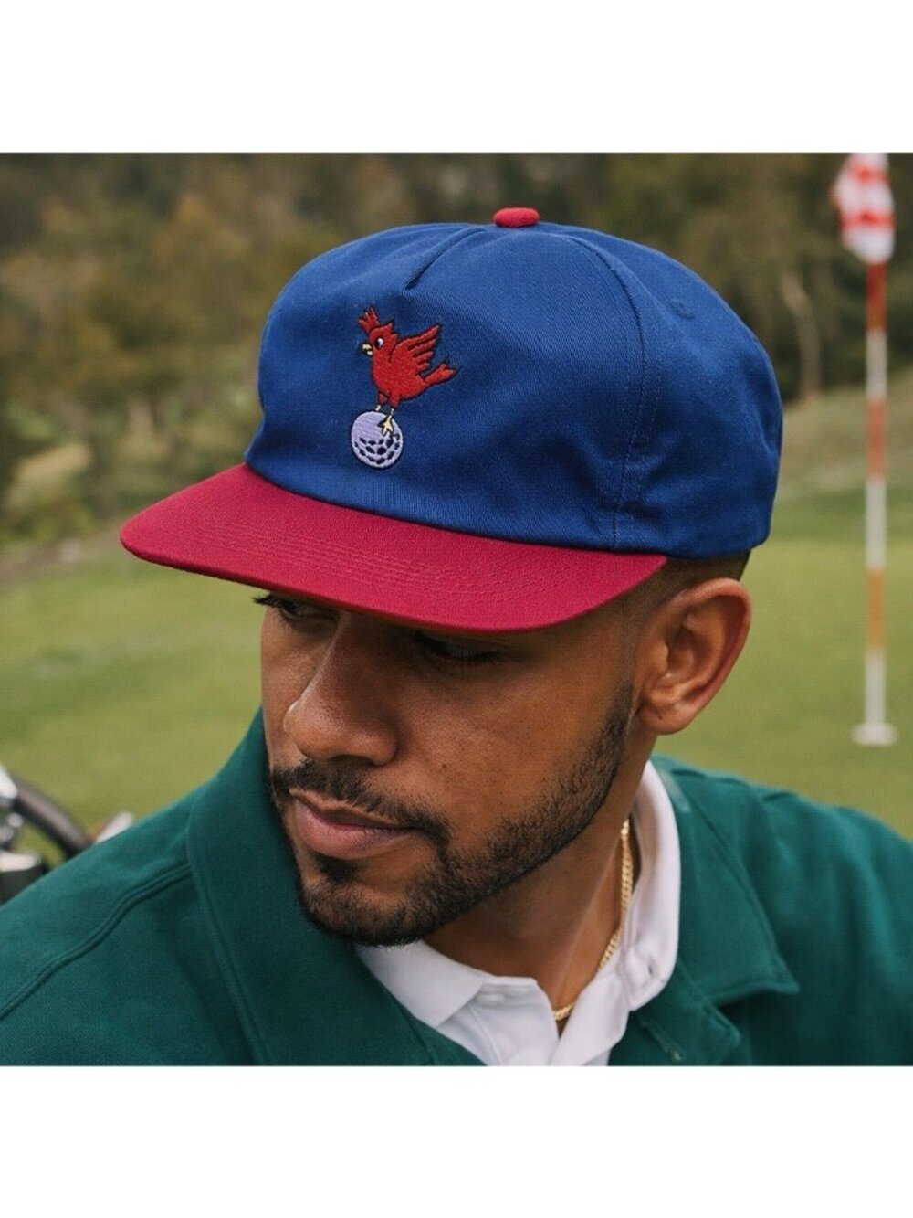 Bogey Boys by Macklemore Mens Golf Snapback Hat OS Blue Red Bird Flat Brim Cap